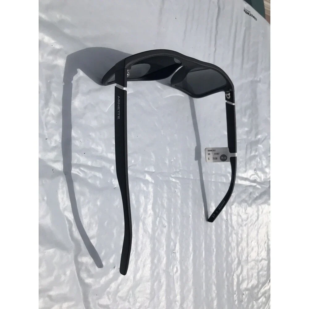 Arnette AN 4267 01/87 Goemon Matte Black Frame Dark Grey Lens Mens Sunglasses